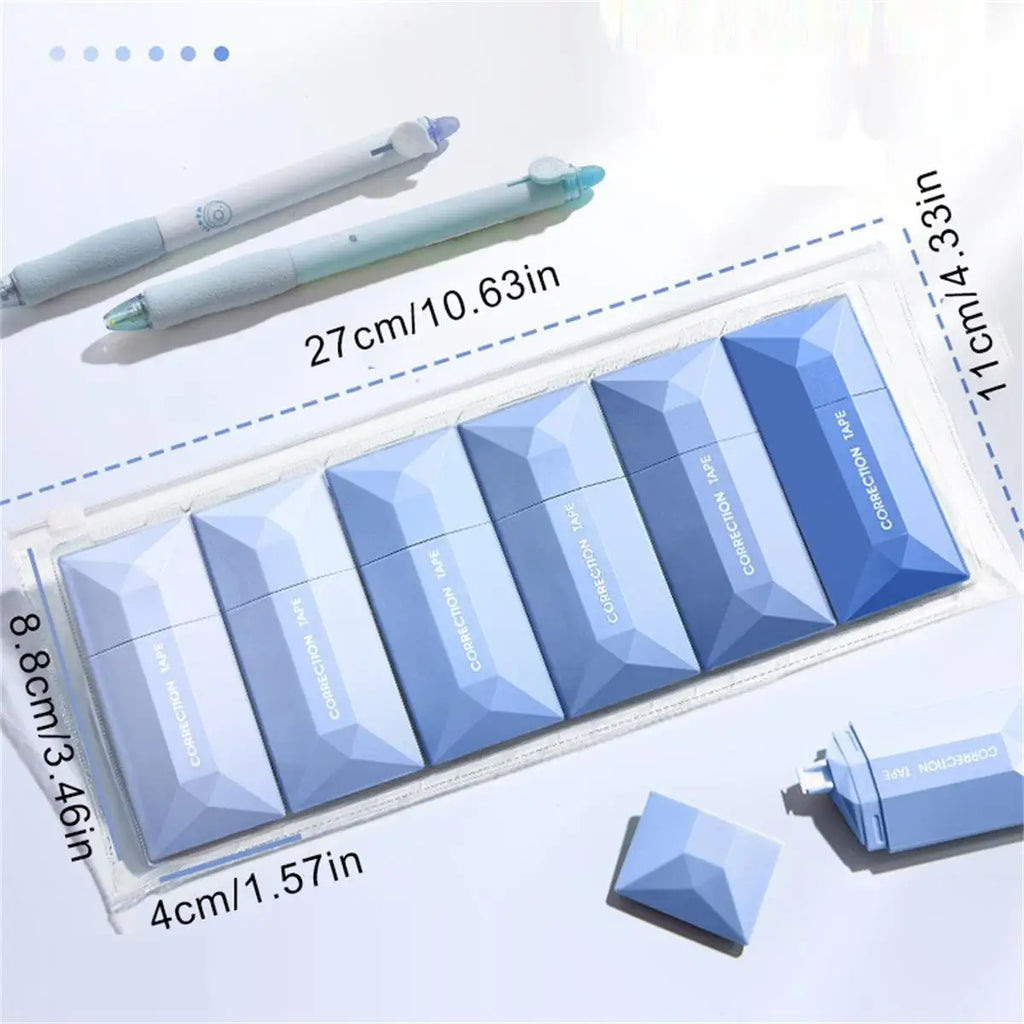 Correction Tape Set 6Pcs Portable Whiteout For School Use