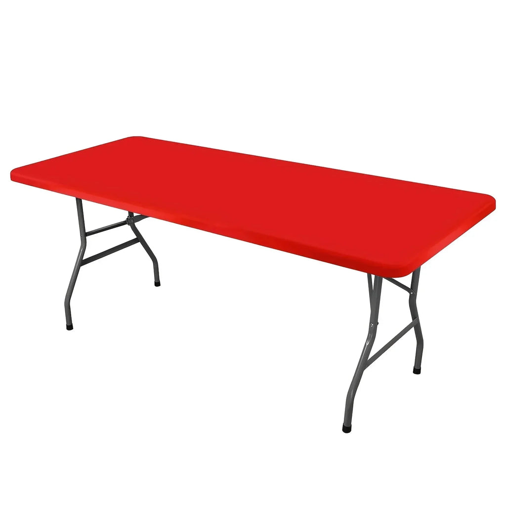 Polyester Rectangular Elastic Universal Tablecloth Protective Cover For Home Parties, Banquets, Picnics, Wedding Decorations