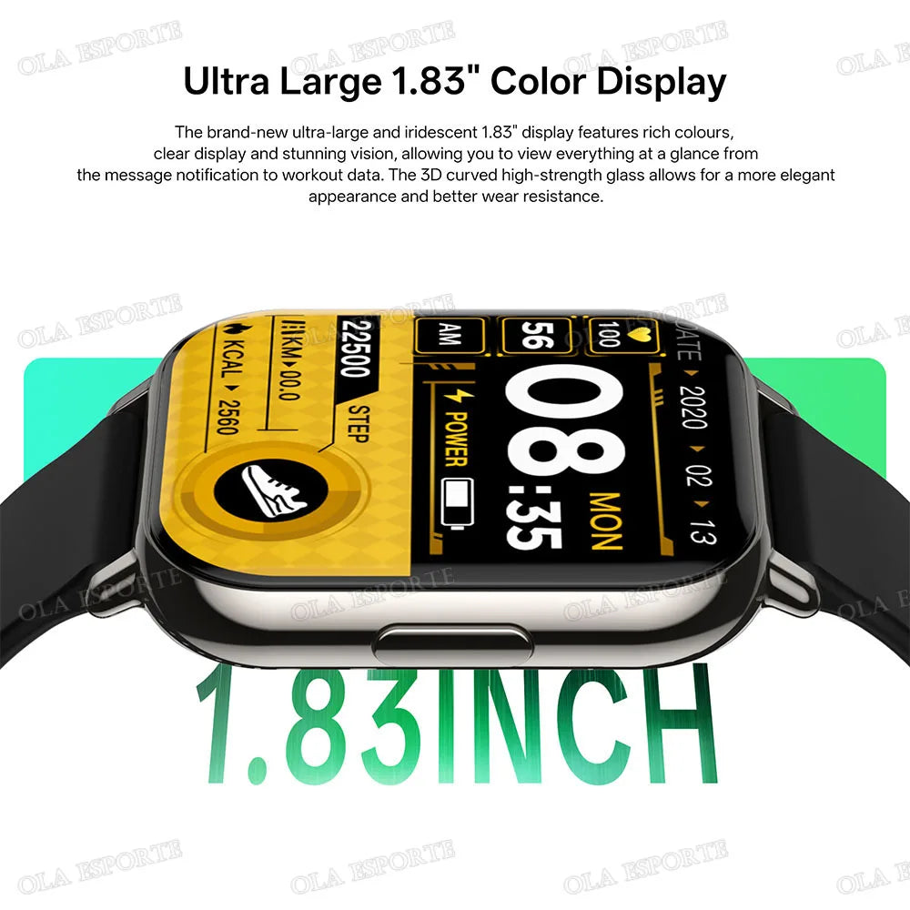 2026 Upgraded Smart Watch Heart Rate Blood Oxygen/Pressure Sleep Monitoring Bluetooth Call Voice Assistant Sport Mode Smartwatch