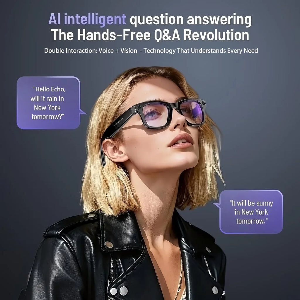 Giinova AI Smart Video Glasses With 8MP Camera 4K Recording