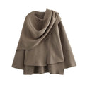 MUJER Plush Winter Coats for Women Asymmetric Scarf Demi-season Jacket for Women Parkas Long Sleeve Padded Coat Woman Jacket