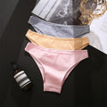 3Pcs Women's Cotton Seamless Briefs Intimates Women Sexy Panties Solid Color Breathable Underwear Female Low Waist Soft Lingerie