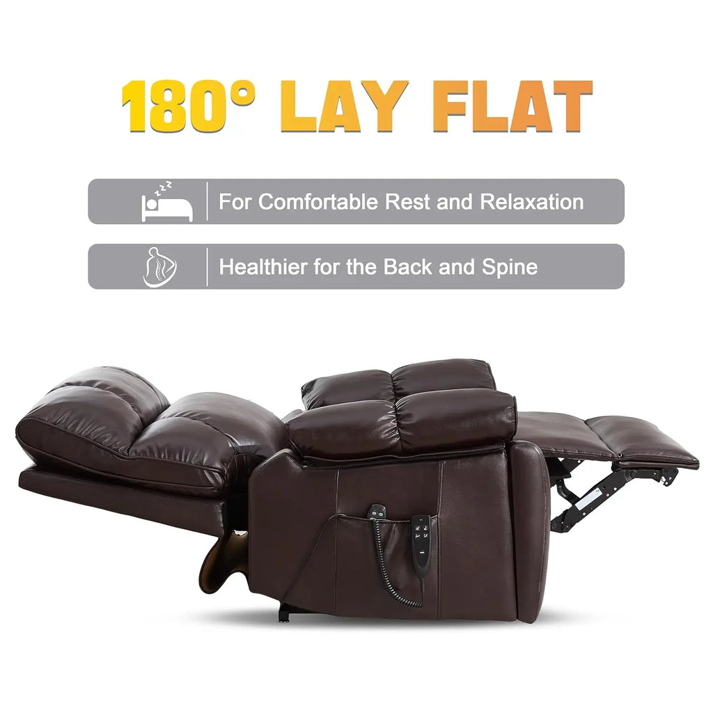Dual Motor Power Lift Recliner Chair With Massage And Heat