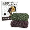 PeaKalo Authentic African Net Sponge-2Pcs Exfoliating Bath Shower Loofah Sponge, Gentle Back Scrubber for All Skin Types,Durable