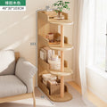 Wooden Corner Storage Bedside Table Simple Modern Multi-Layer Side Table Nightstand Cabinet Standing Bookcases Home Living Room