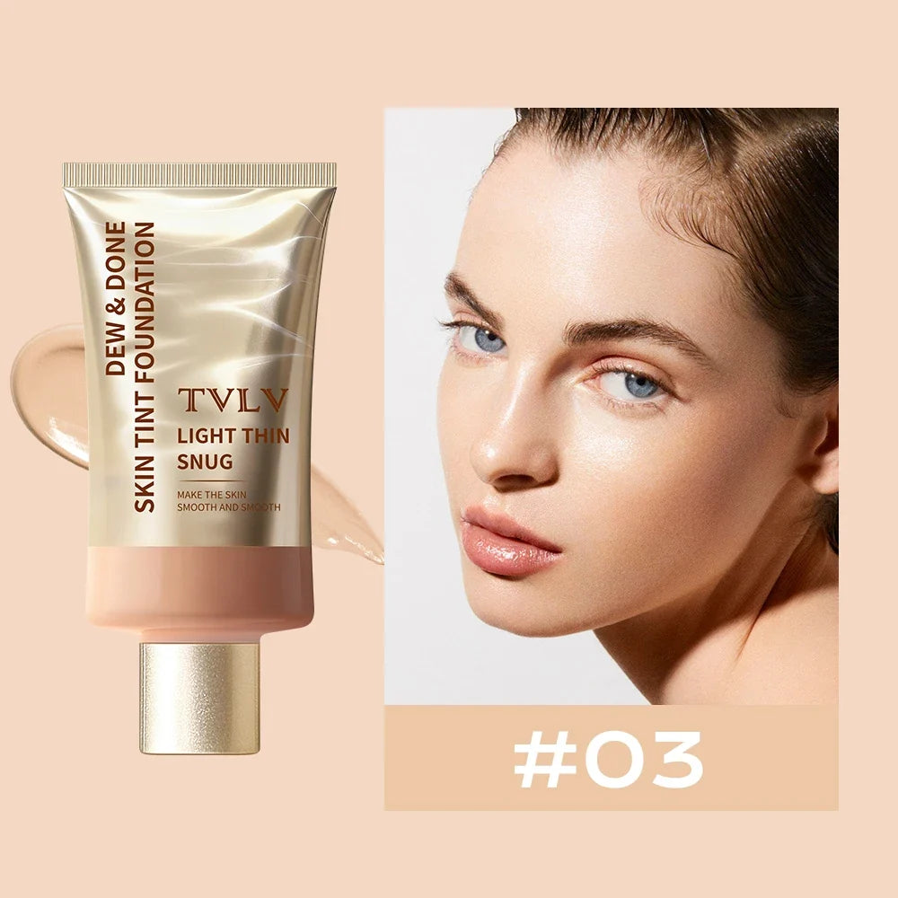 Moisturizing Skin Tint Foundation for All Skin Types, Moisturizing Light Texture Natural Concealer Long Wear Face Makeup