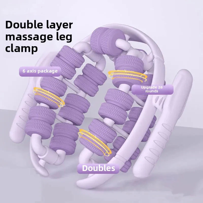 28 Wheel Annular Leg Clamp Anti-Cellulite Massager Body Slimming Roller