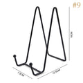 1pc Plate Display Stand Picture Easel Metal Plate Stands Holder Display Pictures Frame Photo Decorative Plate Dish Tabletop Arts