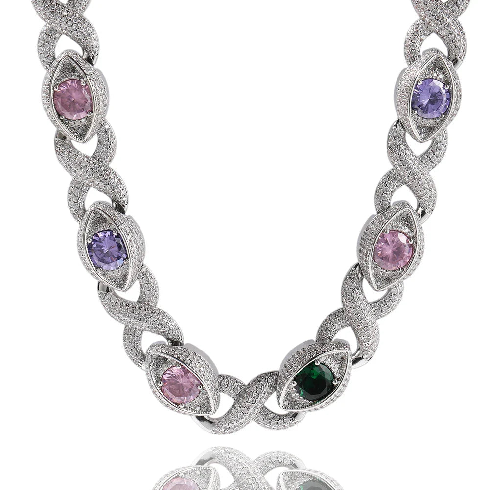 Iced Out Infinity Cuban Chain Necklace