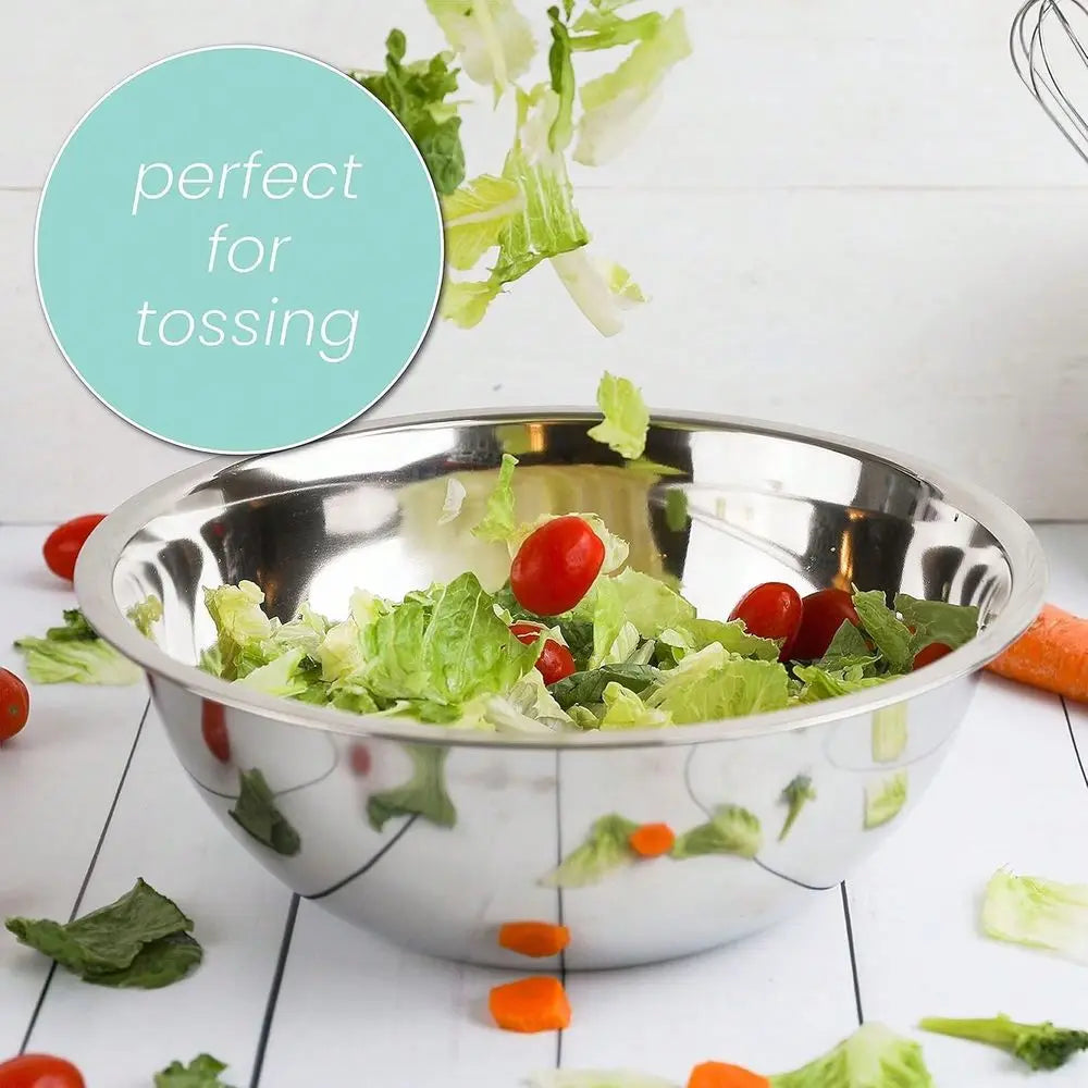 Stainless Steel Nesting Mixing Bowls Five Piece Set