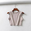 summer vintage white crop tops women biker black punk sexy tank top korean streetwear cropped sleeveless top feminino