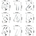 9PCS Number Cookie Cutters Set Birthday Numbers 0-8 Stainless Steel Cookie Cutters Shapes DIY Fondant Cutter Molds YY214