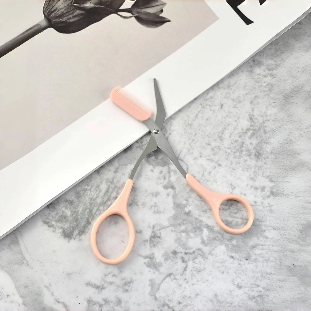 Eyebrow Razor Scissor Stainless Steel Safe Anti-scratch Trimmer for Beginners Crescent Sharp Beauty Tool Multi-color
