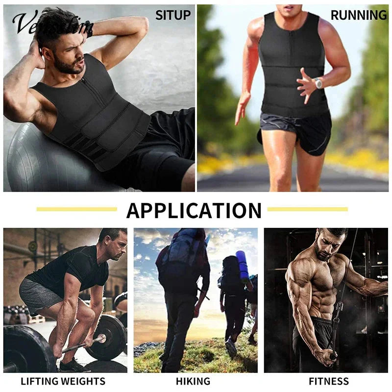 Men  Slimming Compression Body Shaper Waist Trainer Vest