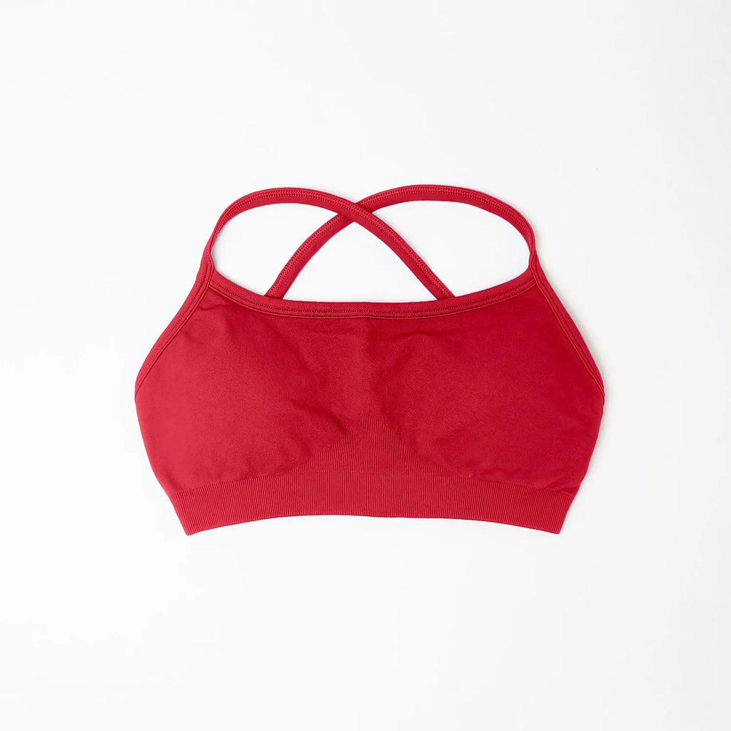 NCLAGEN Sports Bra Seamless Yoga Top Women Fitness Article Gym Active Wear Back Cross Workout Push-up Fitness Running Underwear