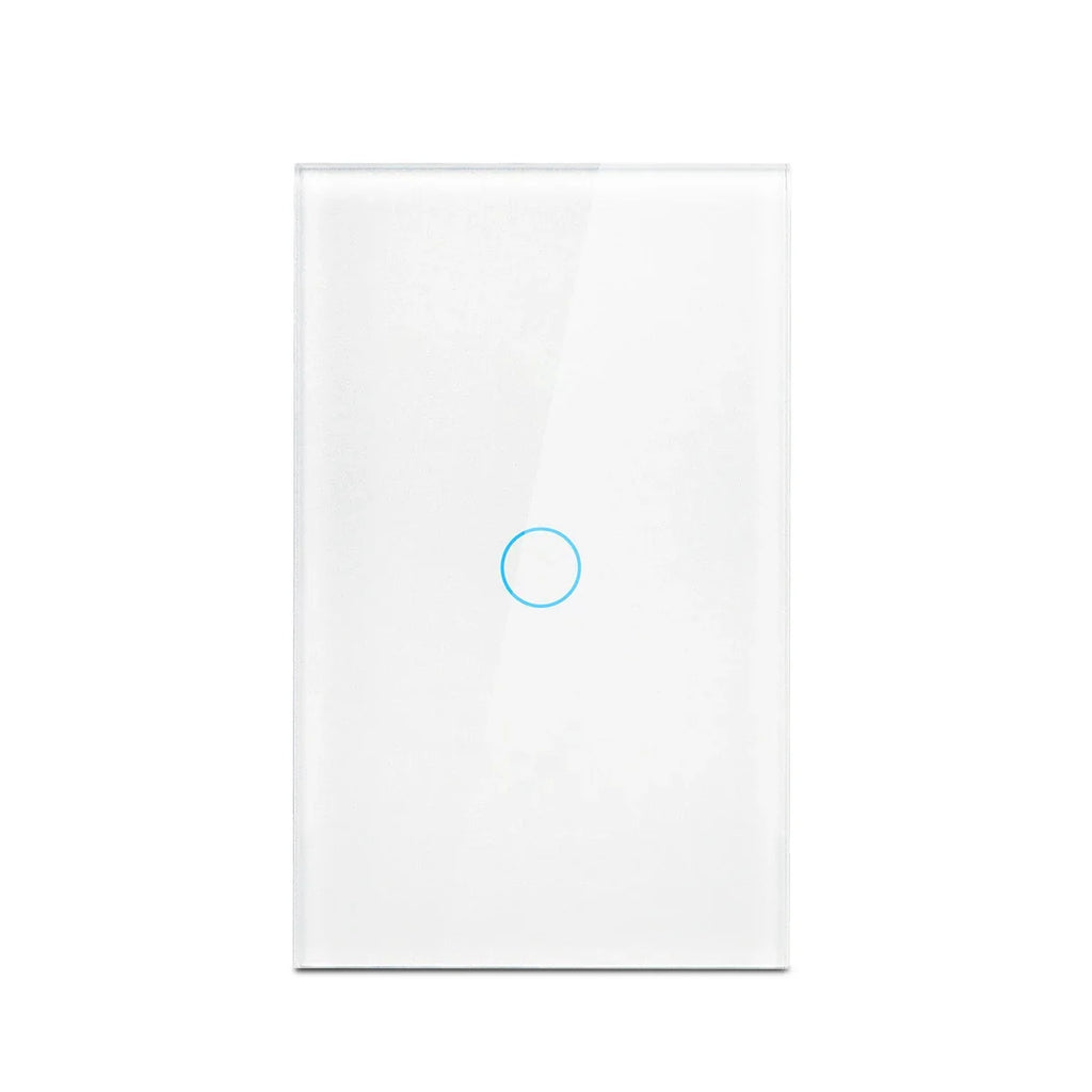 AC100-240 Touch Switch Power Led Panel Wall Light Switches Tempered Black White Crystal Glass 1/2/3 Gang Interruttore Switch