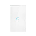 AC100-240 Touch Switch Power Led Panel Wall Light Switches Tempered Black White Crystal Glass 1/2/3 Gang Interruttore Switch