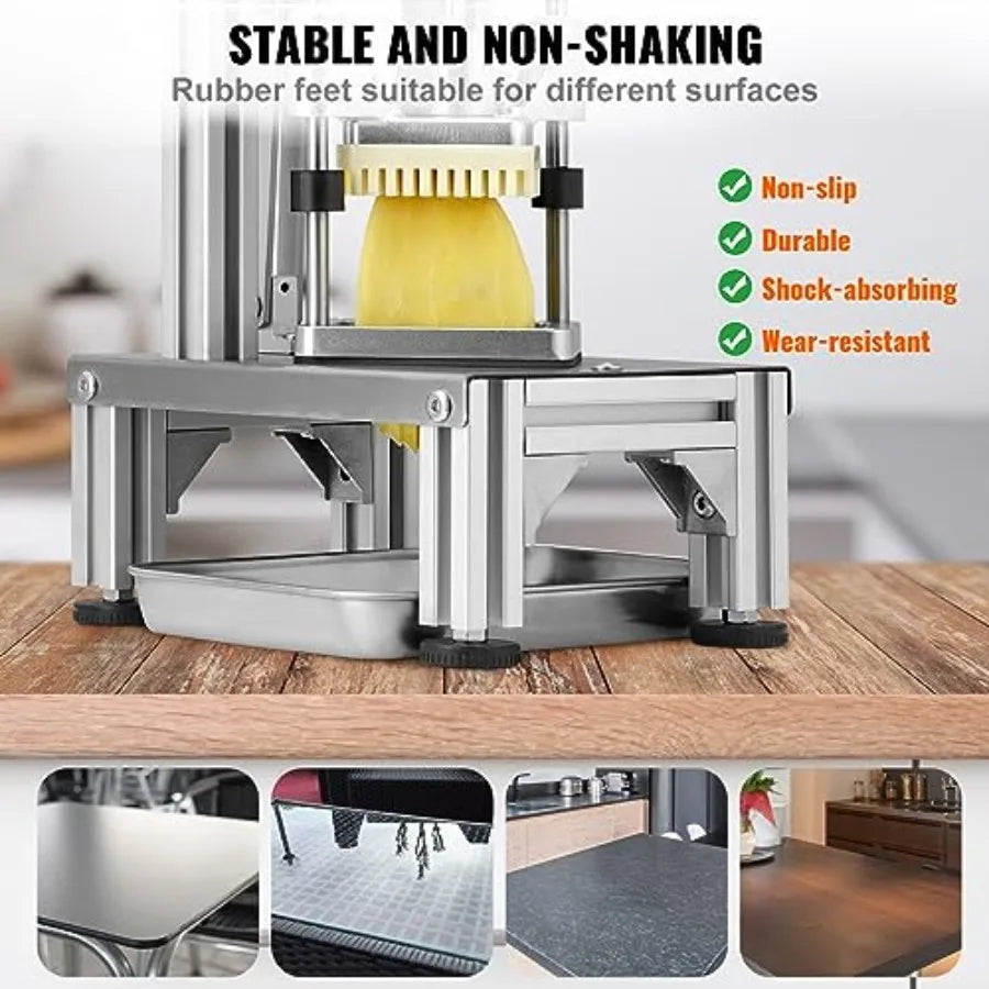 Commercial French Fry Cutter With Replacement Blades And Dicer