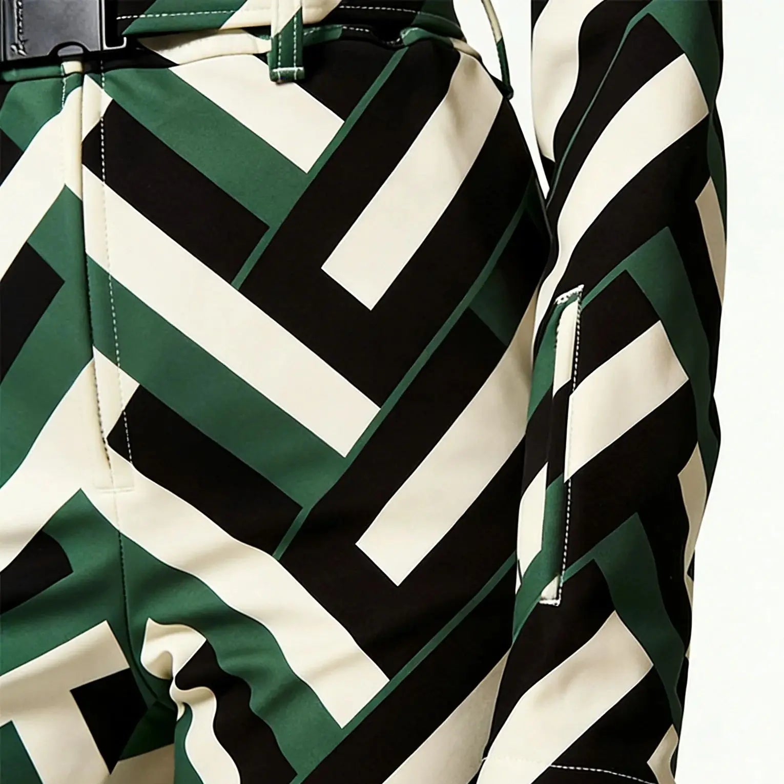 Camouflage Stripes Ski Wear Jumpsuit Sets High Collar Windproof Hooded Puff Jacket Warm Pant 2026 New Lady Snow Sportwears
