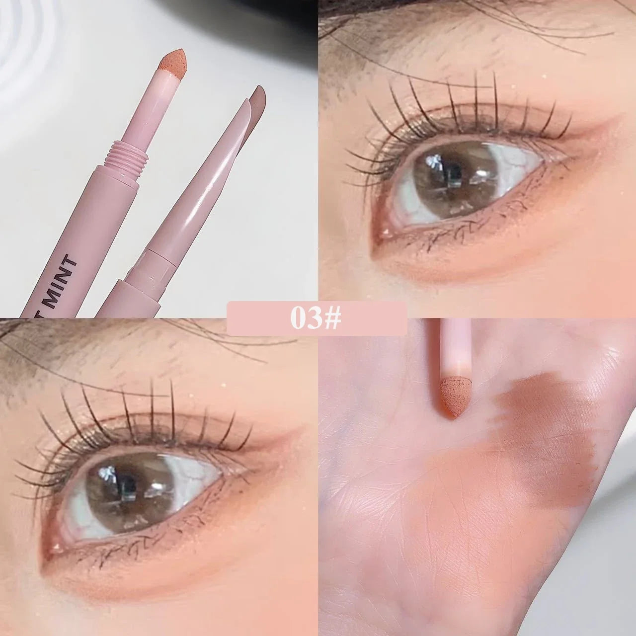 Sweetmint Meniscus Double-ended Silkworm Eyeliner Shadow Highlight Naturally Brightening Long-lasting Eye Makeup Two-in-One