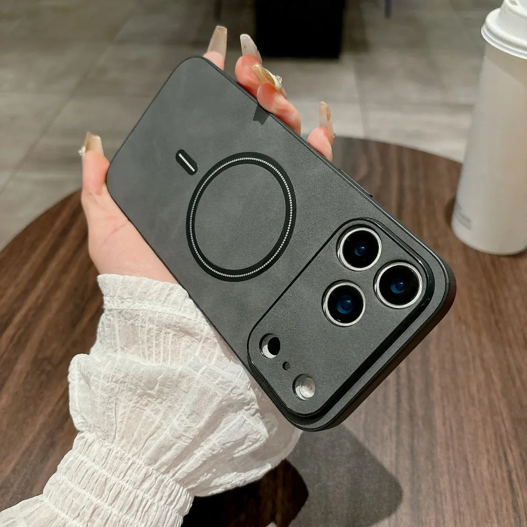 Magnetic Leather Case for iPhone 17 Pro Max 17 Air 17Pro Cover Magnet for Mag-safe Anti-knock All-round Camera Protector Shell