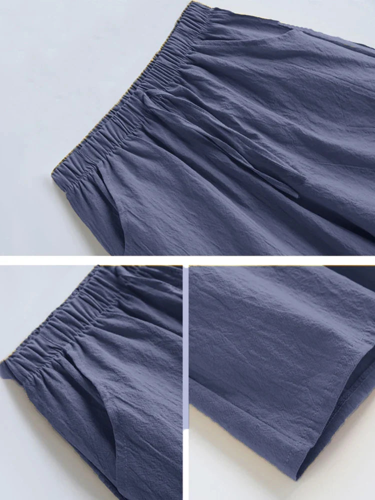 ITOOLIN Casual Linen Shorts Women Gym Workout Shorts Short Pants High Waisted Black Ladies Short Femme Women Shorts Sport Femme
