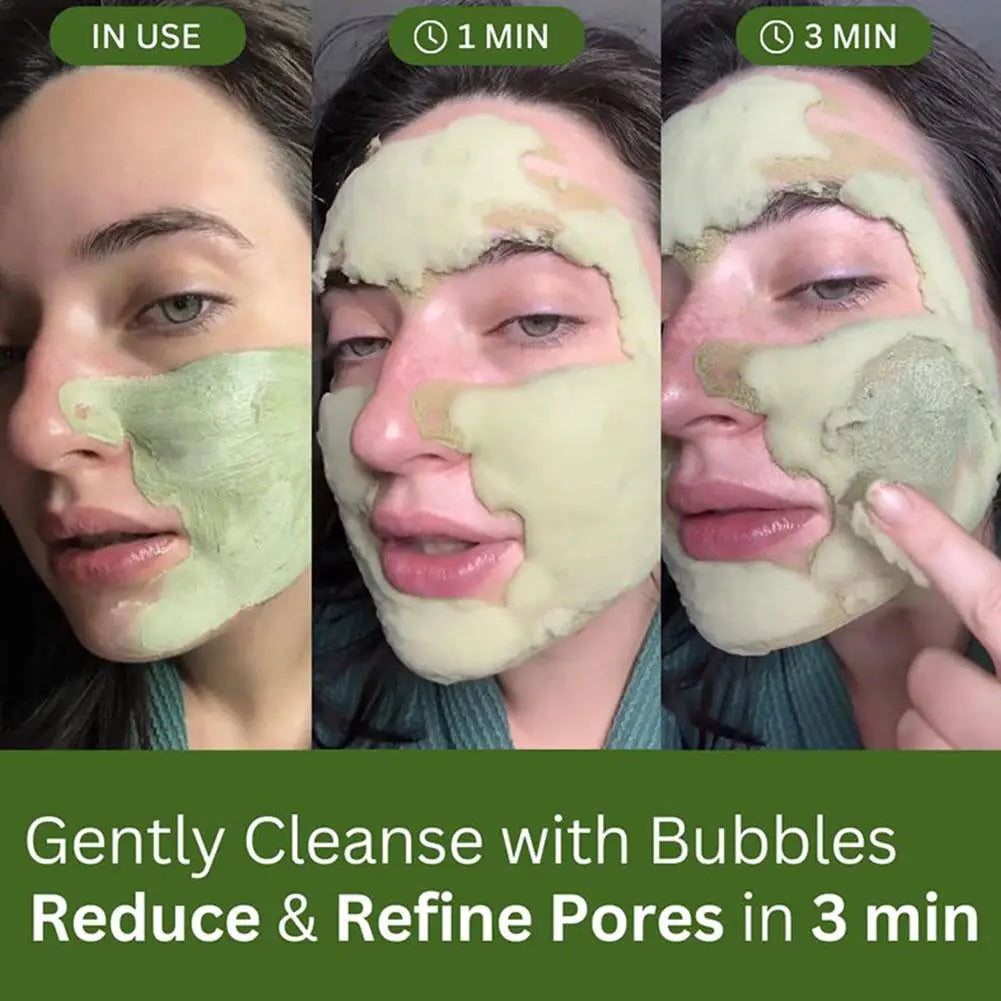 Holy Basil Bubble Cleansing Mask Exfoliating Hydrating Oil Control Natural Formula Deep Moisturizing Smoothing Gentle Skin Care