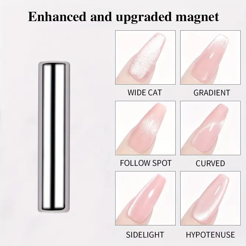 2.5x0.5cm Round Nail Art Cat Eye Gel Magnetic Pen for Gel Nail Polish 3D Cat Eye Nails Painting Strong Stick Manicure DIY Tools