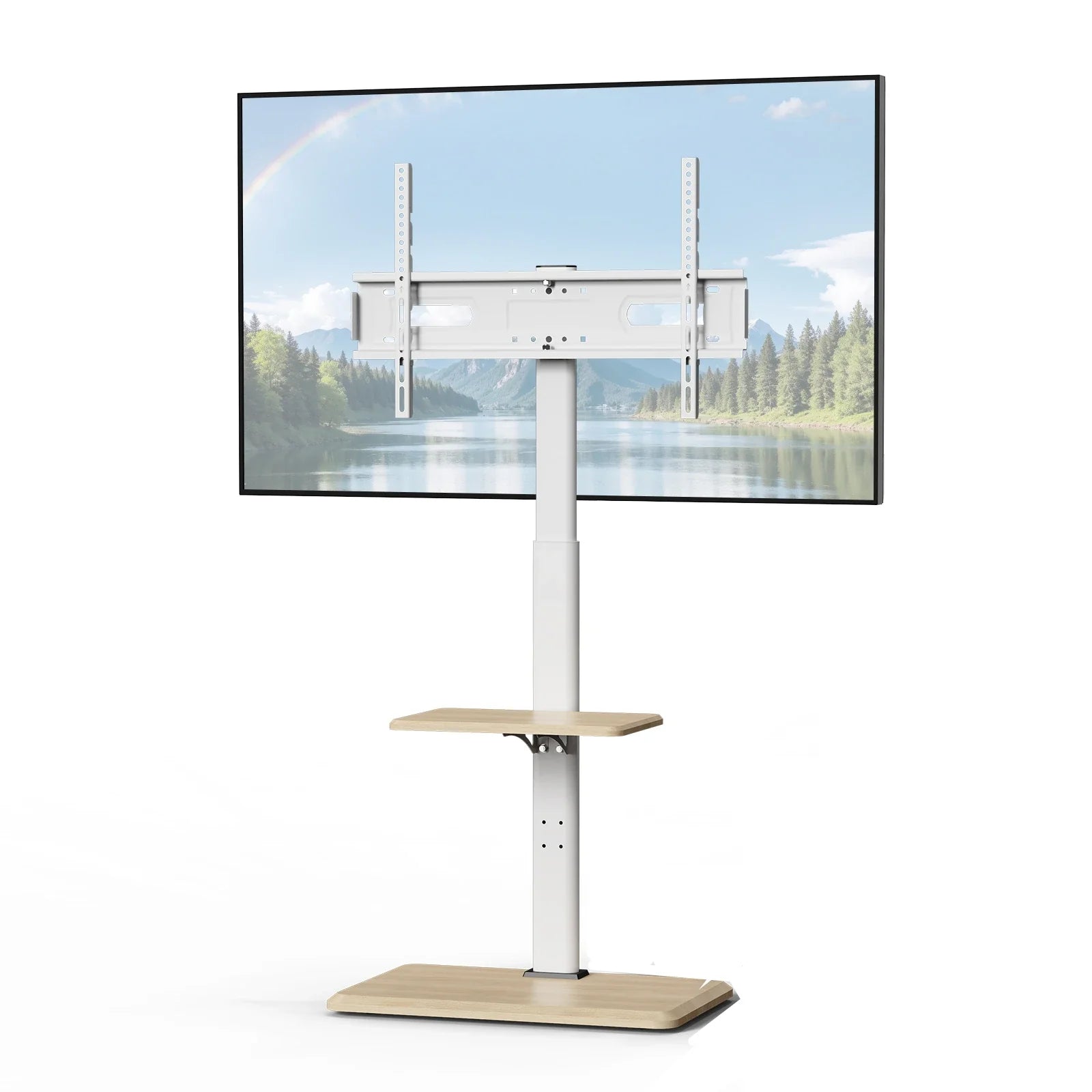 TV Mobile Stand Vertical TV Floor Brackets Trolley Stand Mobile TV Cart Floor Trolley For 26"-75" Television up to 99 lbs