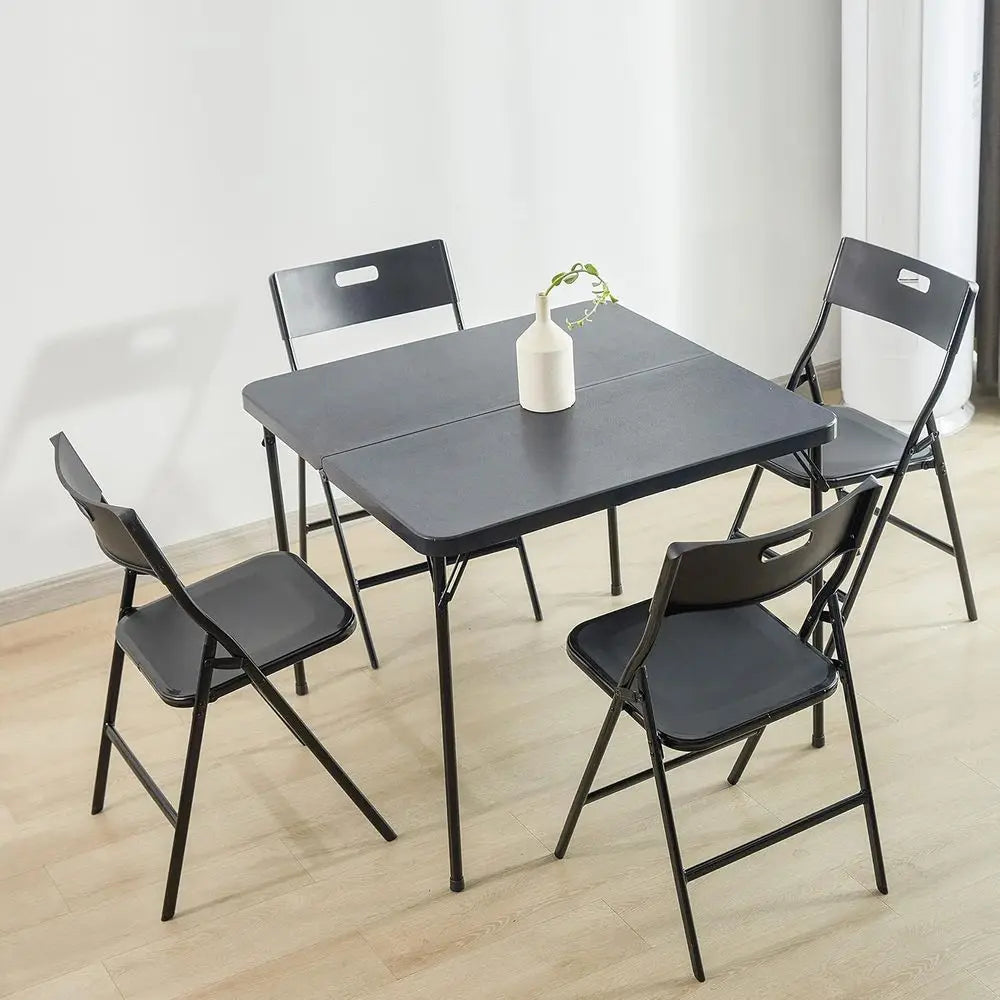 Folding Card Table And Chairs Set For Indoor Outdoor Use