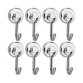8PCS Magnetic Hooks Heavy Duty Magnets Hook Strong Neodymium Magnet With Swivel Hooks For Home Kitchen Refrigerator