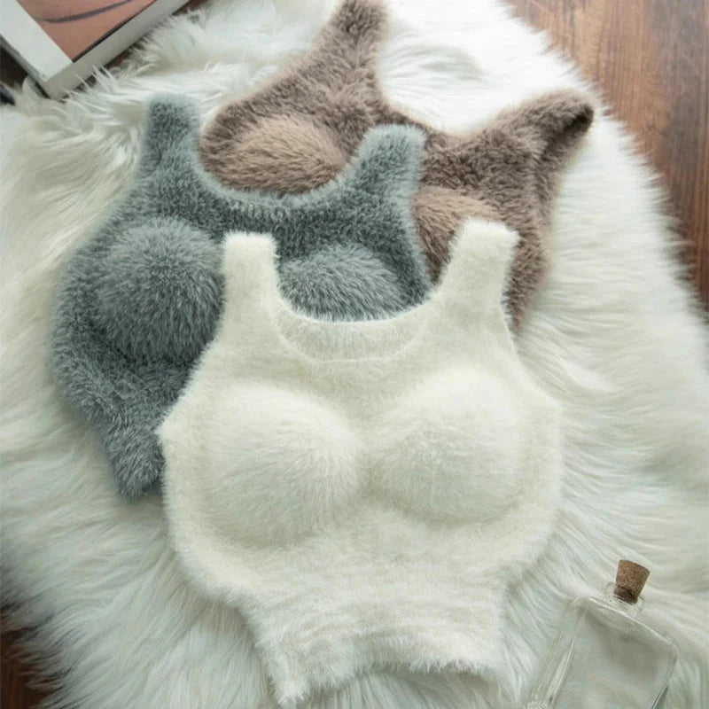 Plush Warm Wool Tank Tops