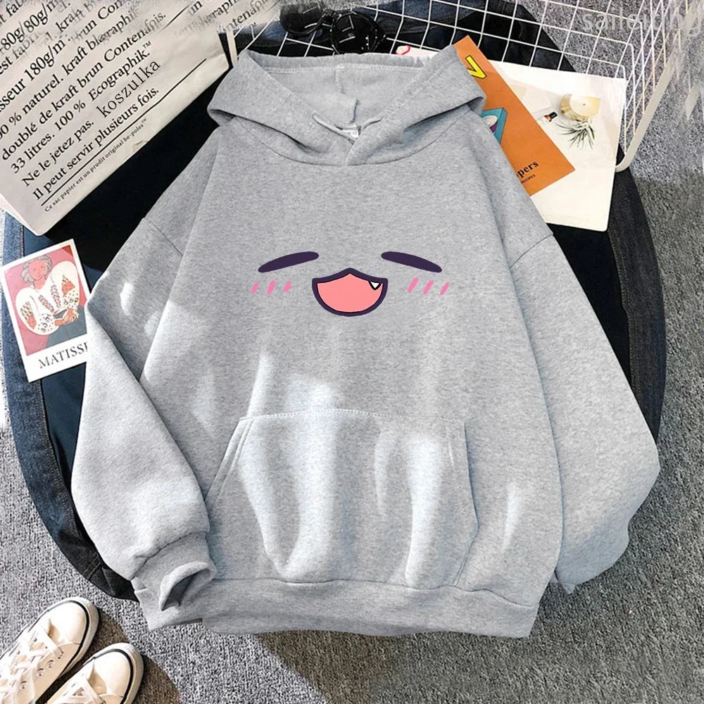 TakoTakodachi Anime Kangaroo Pocket Hololive Winter Women Spring Autumn Tops Sweatshirt Vintage Harajuku Winter Clothes Women