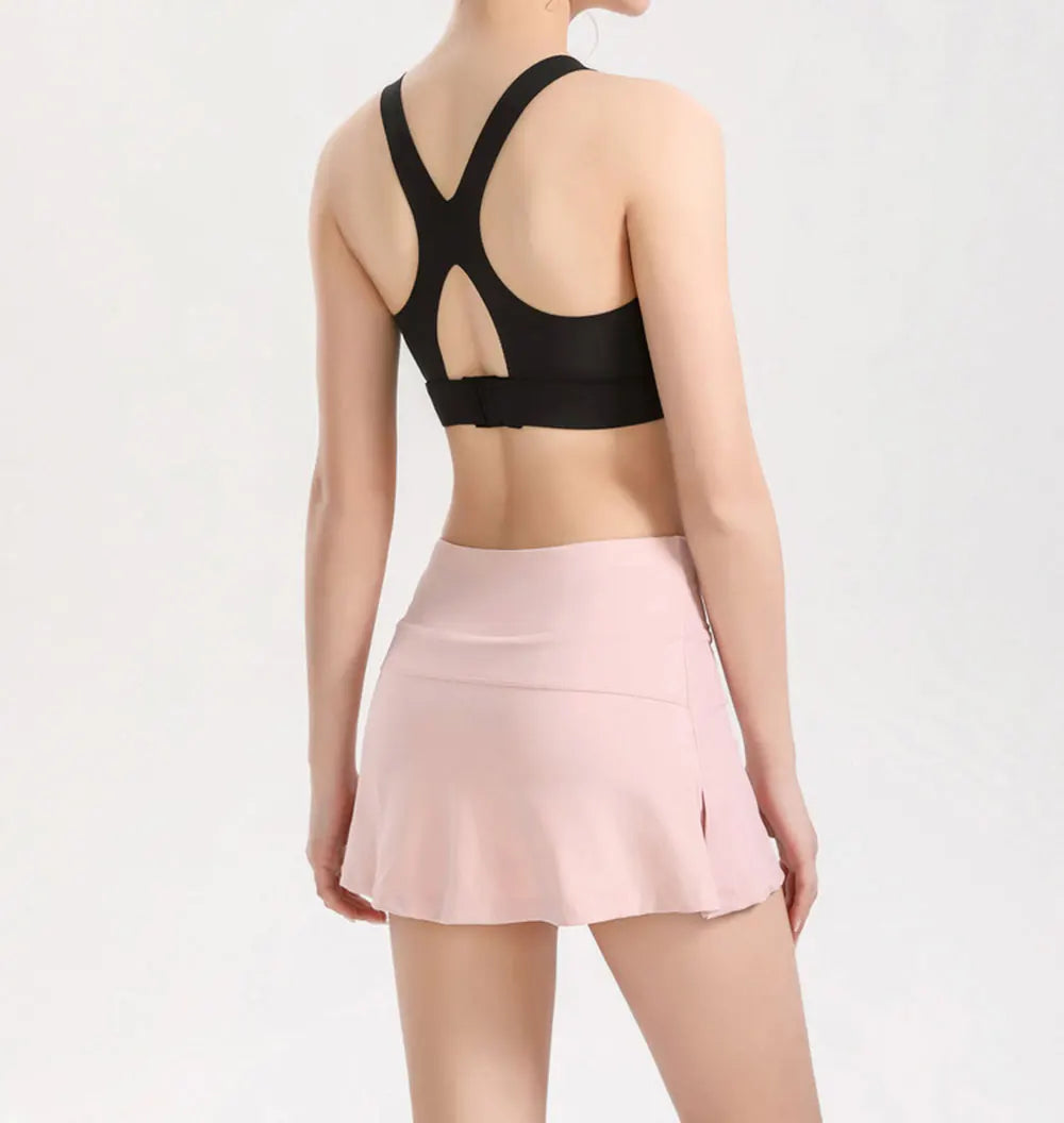Summer Slim Yoga Shorts New Short Skirts Ultra Short Mini Skirts Gym Exercise Running Fitness Tennis Anti-Light Sports Skirts