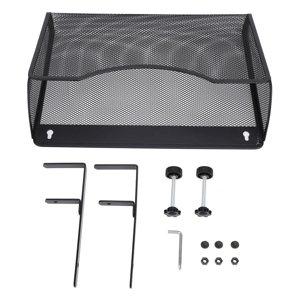 Desk Side Storage Organizer Hanging Desk Organizer Adjustable Carbon Steel and PP Desk Side Storage Organizer for Office