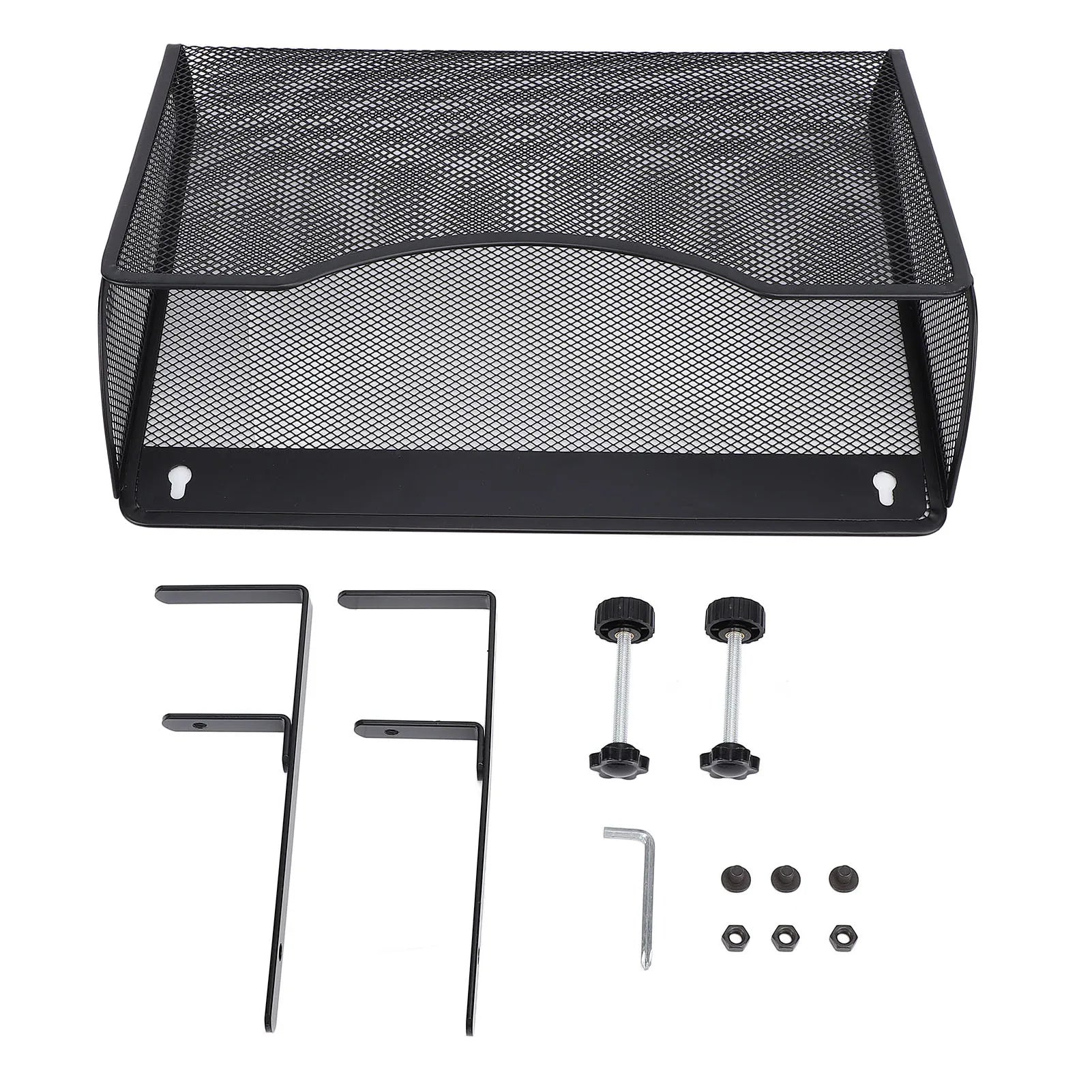 Desk Side Storage Organizer Hanging Desk Organizer Adjustable Carbon Steel and PP Desk Side Storage Organizer for Office