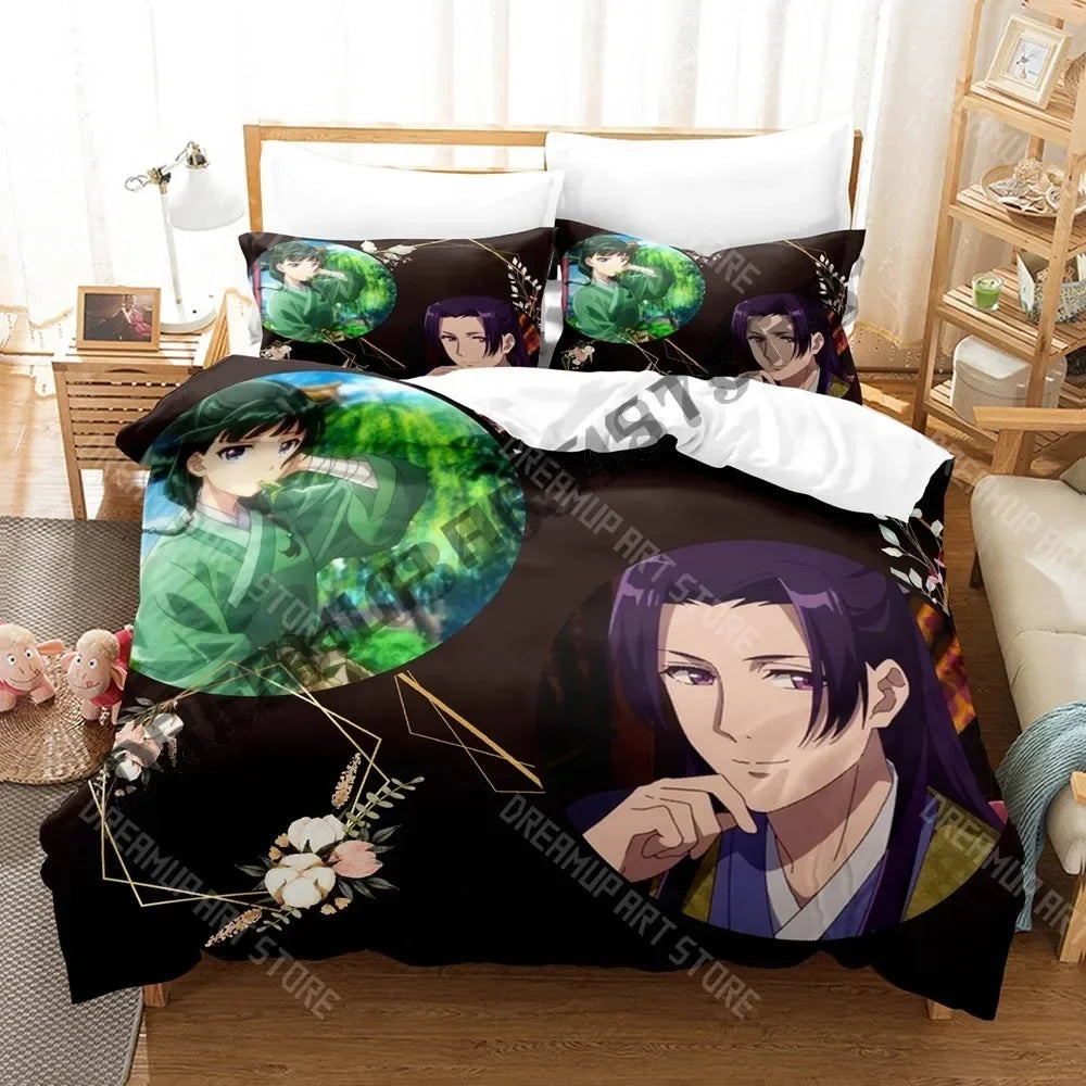 3D Print Apothecary Diaries Bedding Set Single Twin Full Queen King Size Bed Set Adult Bedroom Duvetcover Sets Anime Bed Sheet