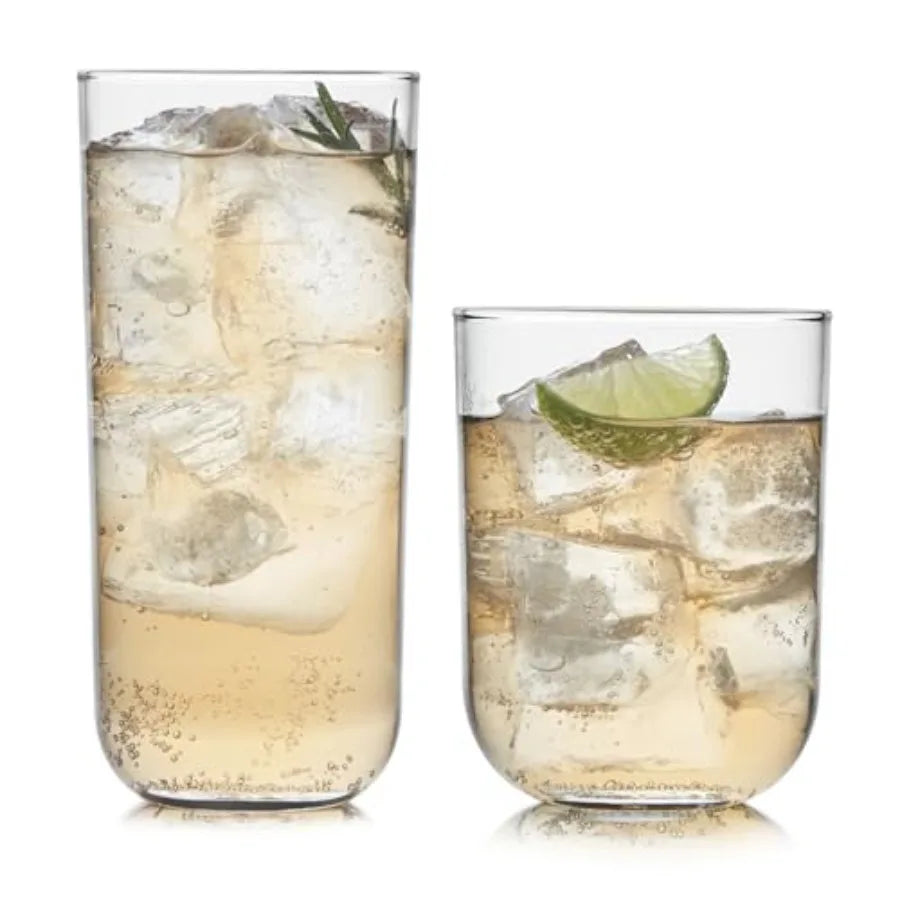 Classic Rocks Glasses and Tumblers Set Dishwasher Safe Drinkware