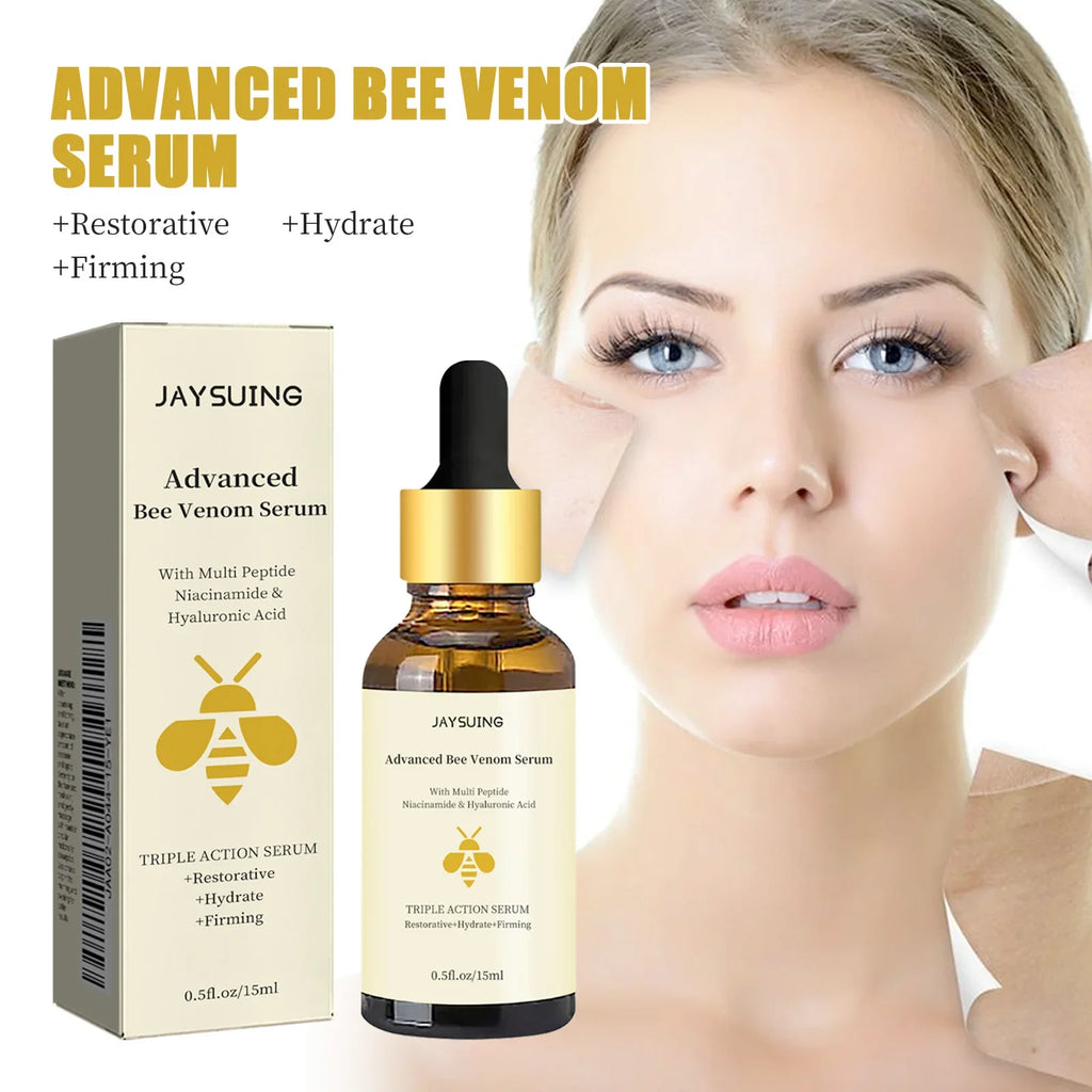 Jaysuing Bee Venom Serum Tighten Lightens Fine Lines Repair Dullness Moisturizing Firming Facial Skin Essence Brightening Skin