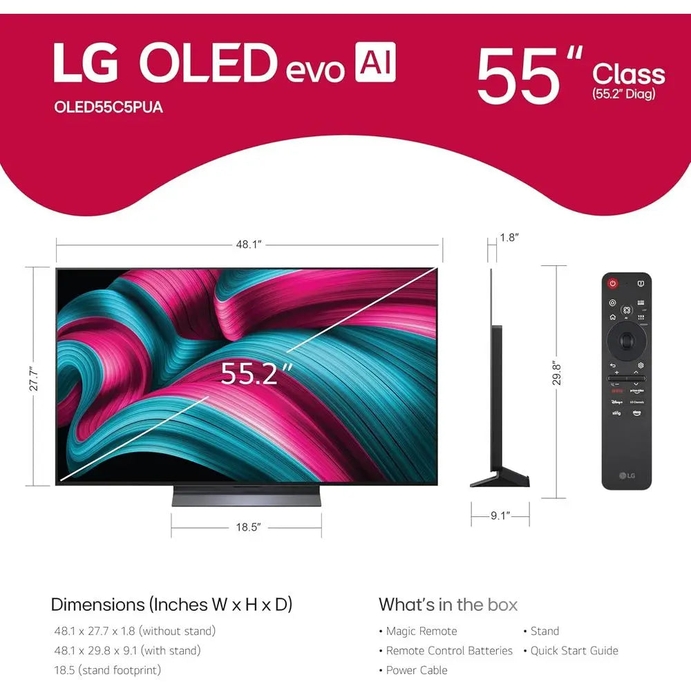 OLED Evo AI 4KUltra C5Series SmartTV DolbyAtmos HDR Upscaling