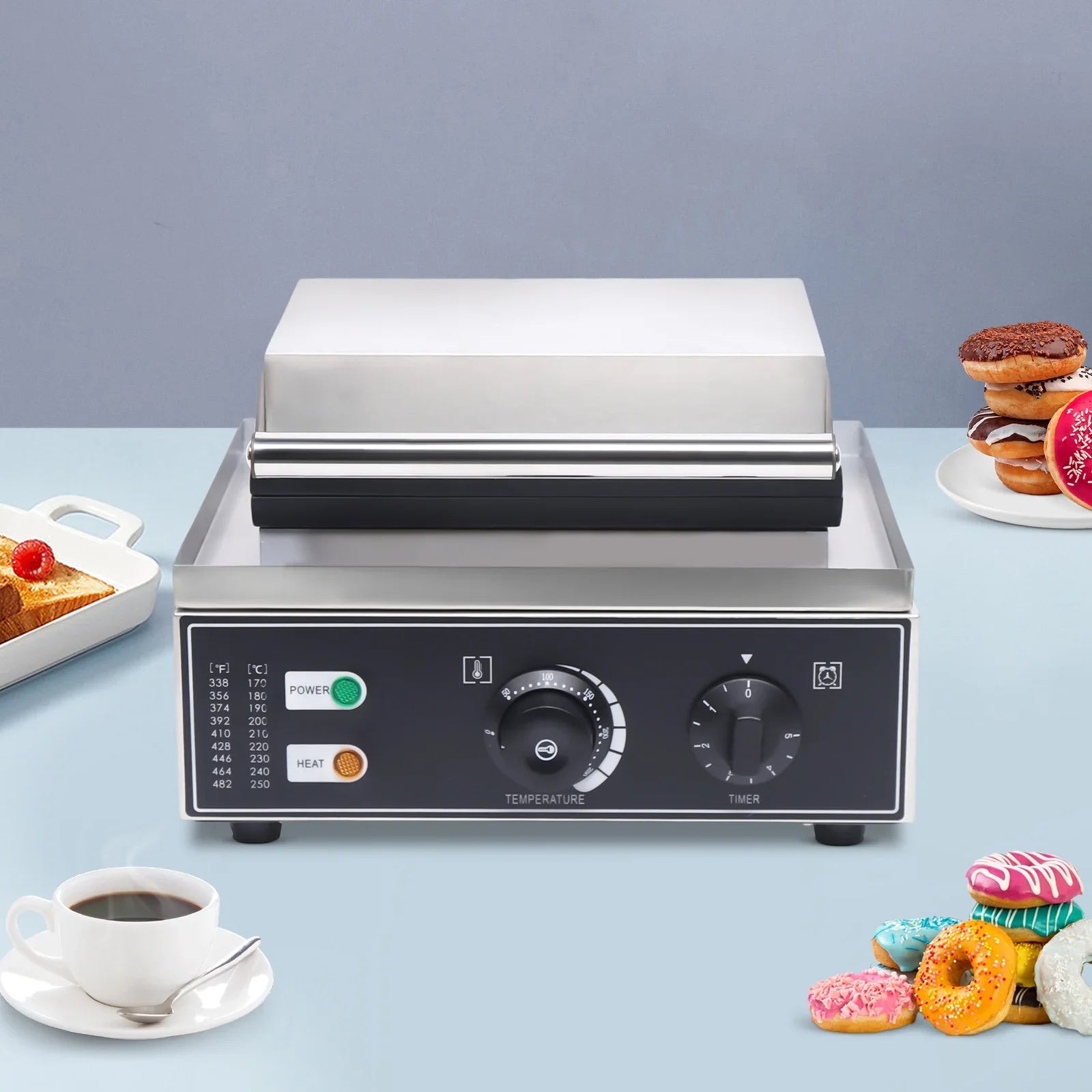 Sweetmile Portable Commercial Donut And Waffle Maker Nonstick Surface