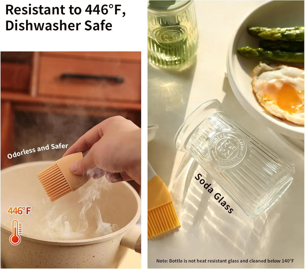 3-in-1 Oil Dispenser With Brush For Cooking And Grilling