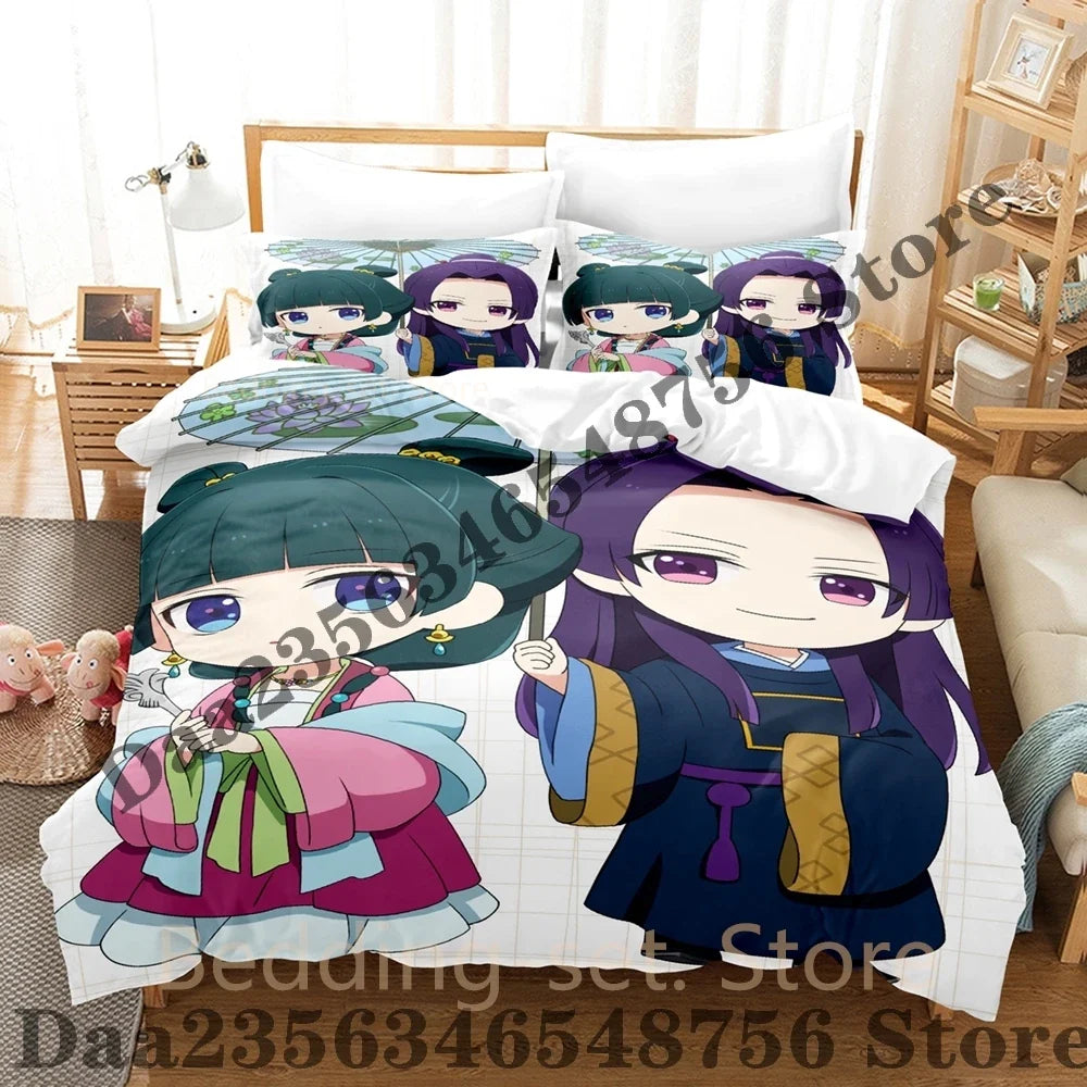 2026 The Apothecary Diaries Bedding Set Single Twin Full Queen King Size Bed Set Bedroom Duvetcover Sets Anime Bed Sheet Set