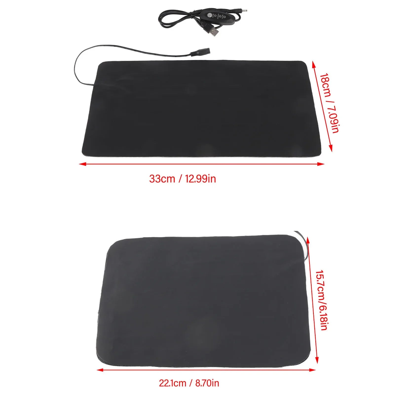 Plant Heating Pad Seedling Heat Mat 3 Gear Temperature Adjustment PU Leather Hydroponic Plant Heating Pad for Indoor Gardening