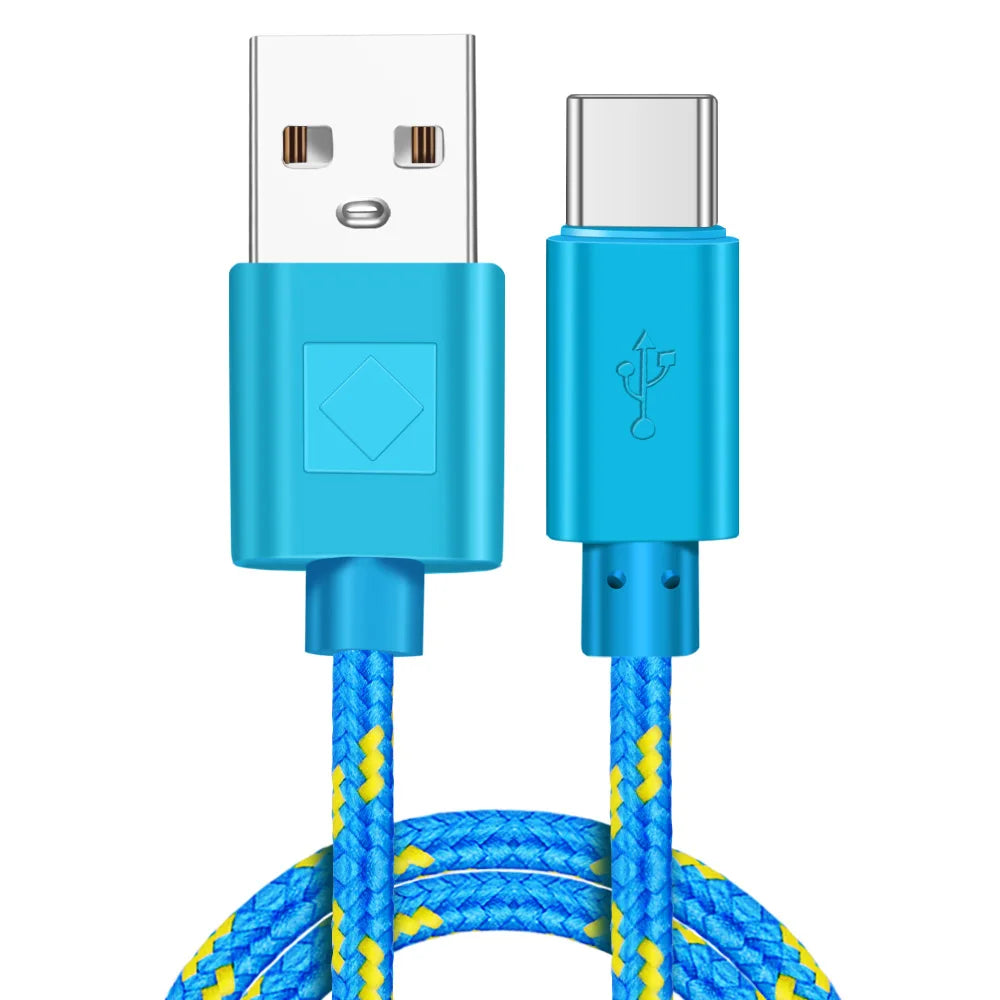 USB C Type C Cable Fast Charging 1m 2m 3m Charger for huawei p9 p10 p20 mate 10 pro lite samsung S9 S10 Plus s8 Note data cable