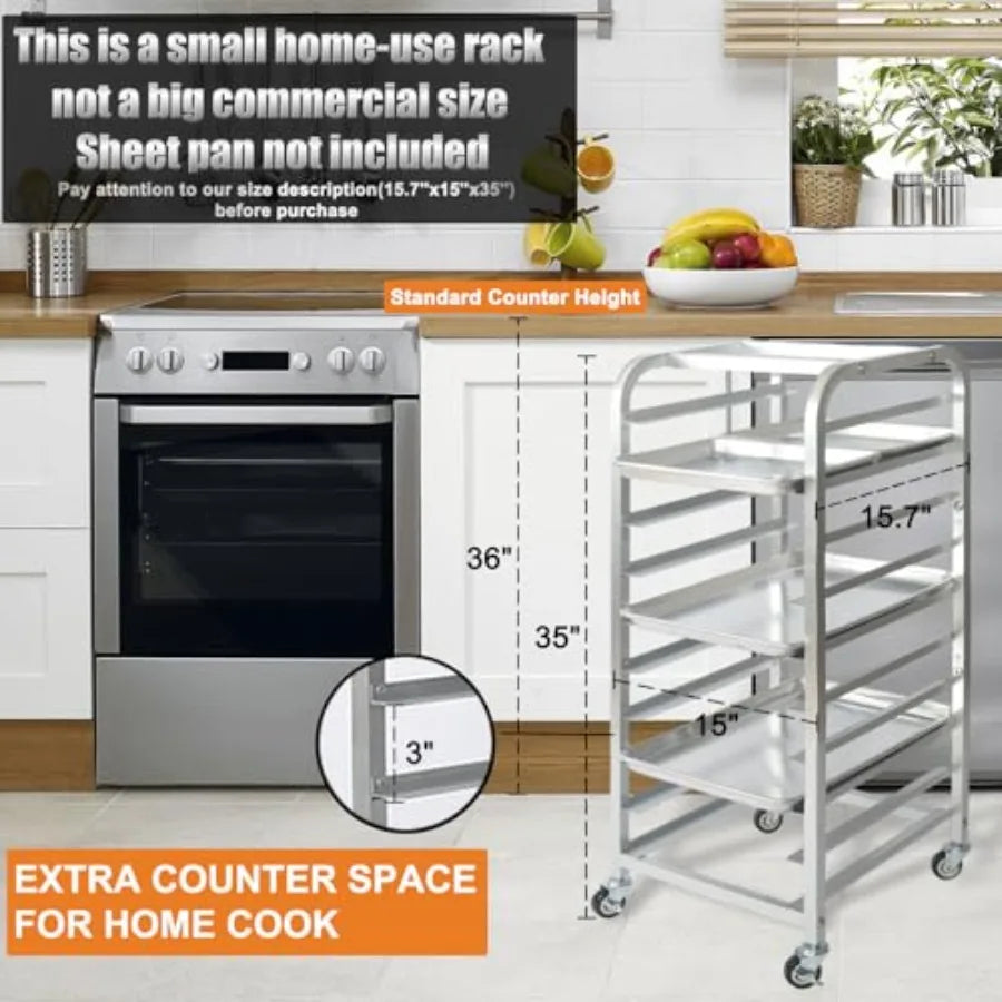 Bakery Cooling Rack With Wheels For Bread, Stainless Steel