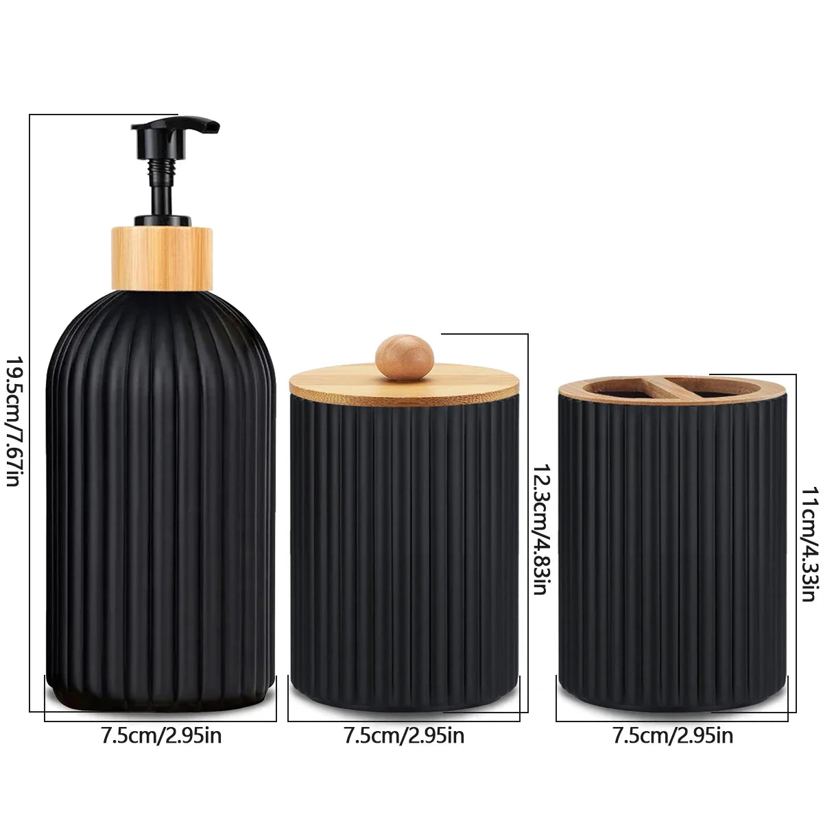 Bathroom Countertop Hand Soap Dispenser And Cotton Ball Organizer