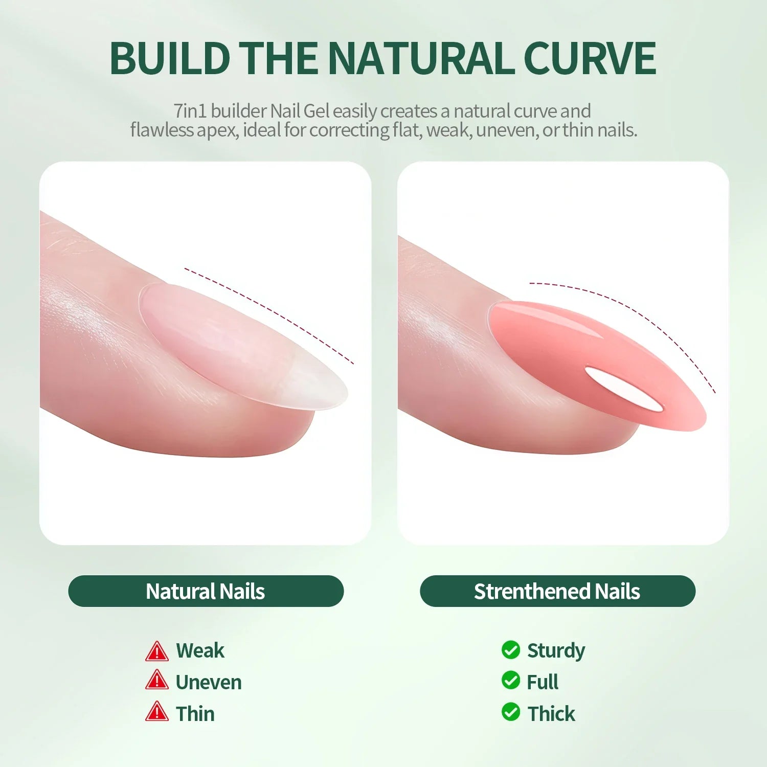 Nailpop 7-in-1 Builder Nail Gel HEMA/TPO Free Fast Building Gel Nail Polish 8 Colors Nail Tip Reinforcement and Extension 15ml