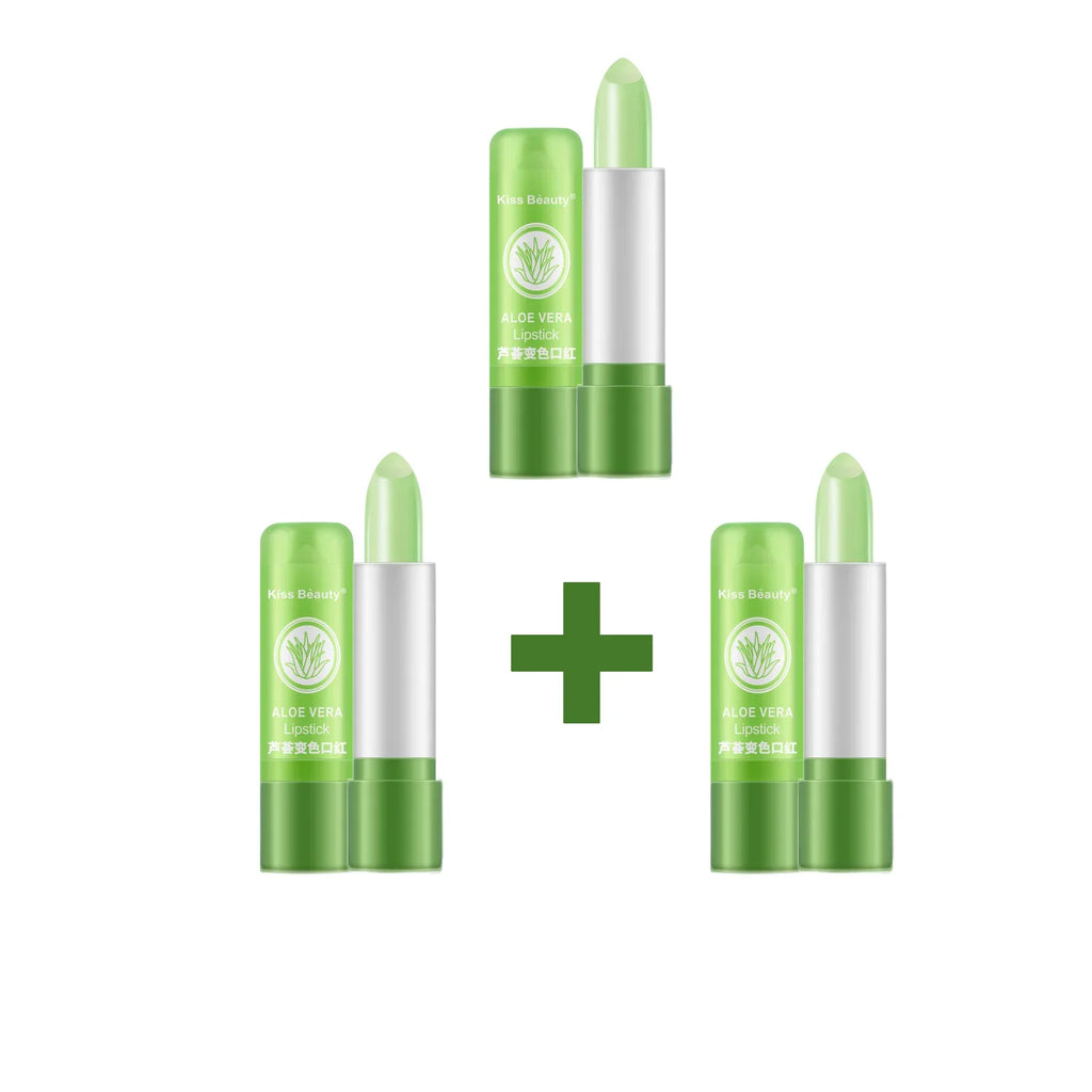 New Natural ALOE VERA Temperature Change Color Jelly Lipstick Long Lasting Moistourizing Lip Makeup Lip Balm Lip Gloss