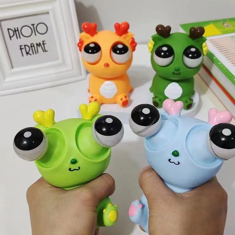 Squeeze Eye Dragon Dinosaur Toy | Funny Stress Relief Animal Toy
